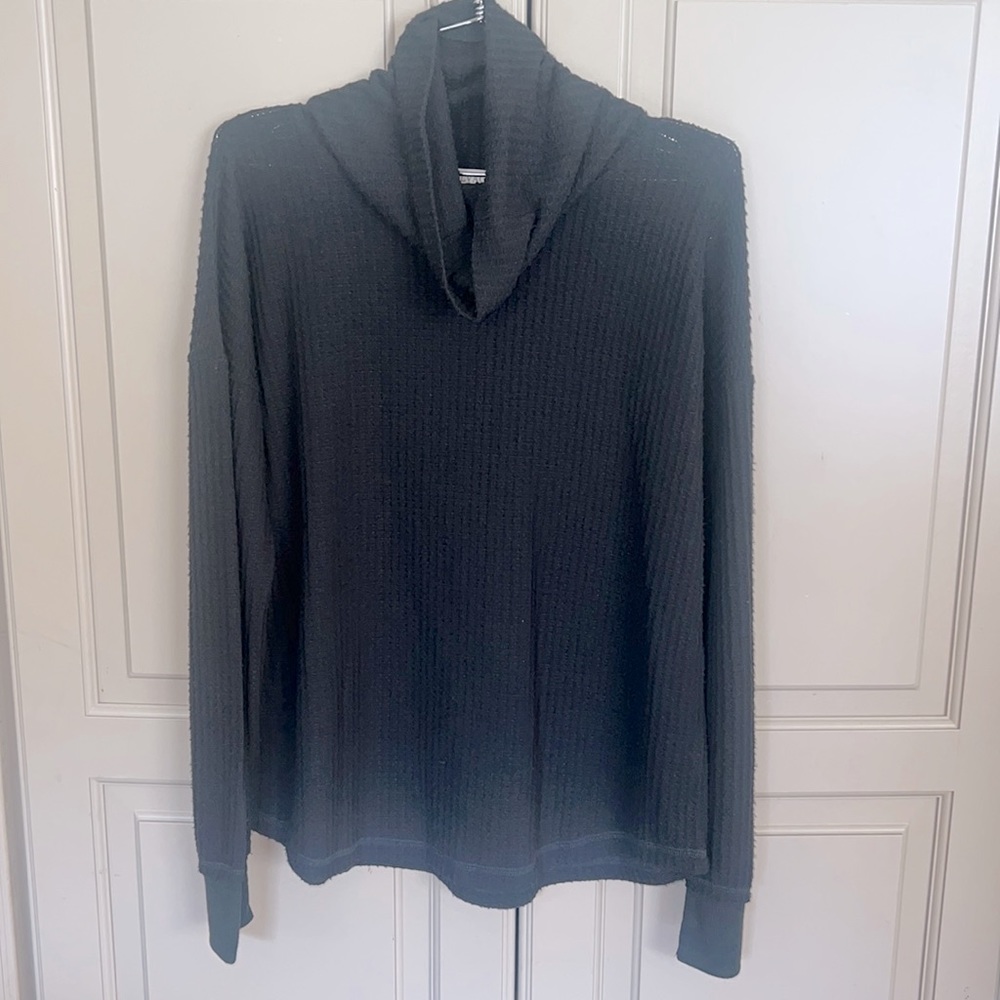 Pj salvage waffle top medium charcoal new